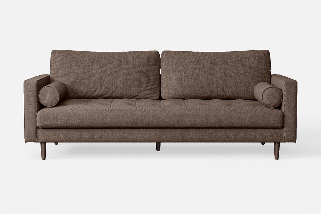 LIVELUSSO Sofa Gela 2 Seater Sofa Caramel Linen Fabric