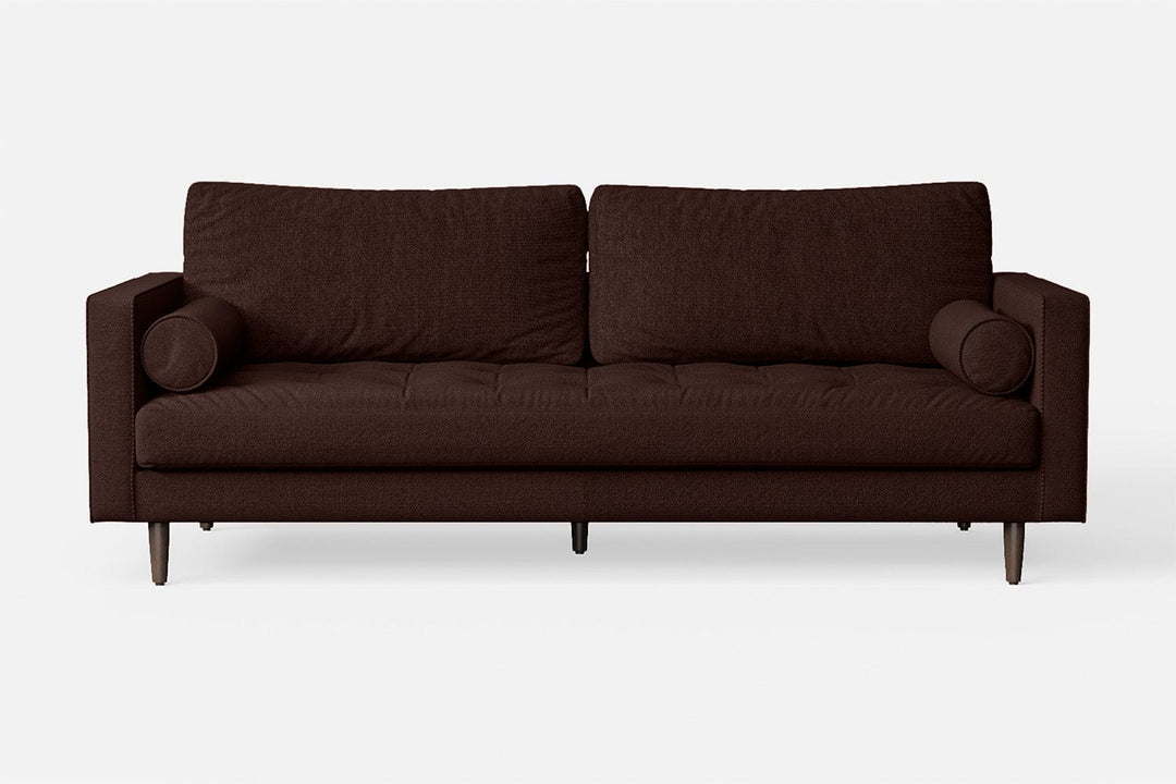 LIVELUSSO Sofa Gela 2 Seater Sofa Coffee Brown Linen Fabric