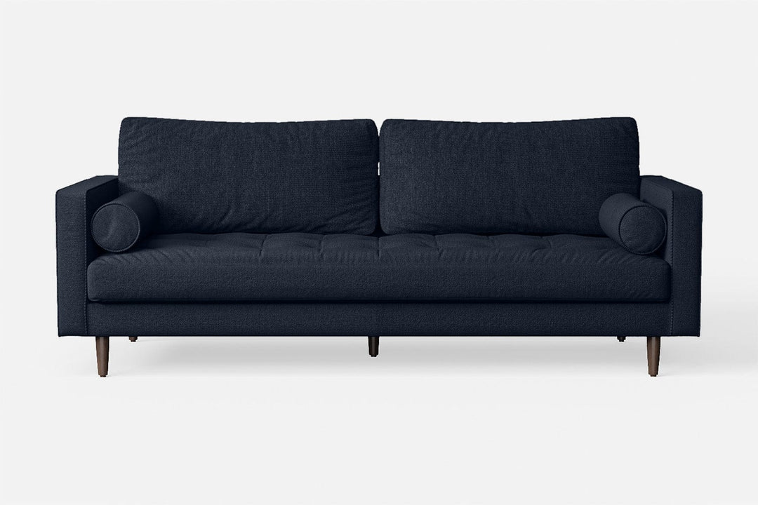 LIVELUSSO Sofa Gela 2 Seater Sofa Dark Blue Linen Fabric