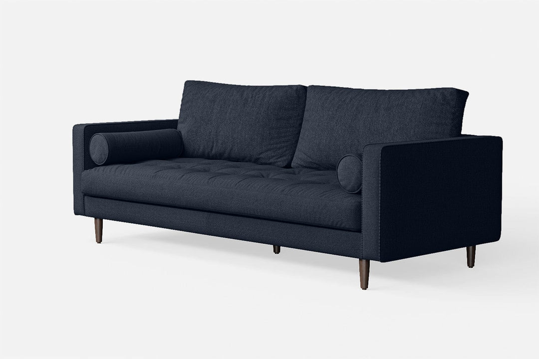 LIVELUSSO Sofa Gela 2 Seater Sofa Dark Blue Linen Fabric