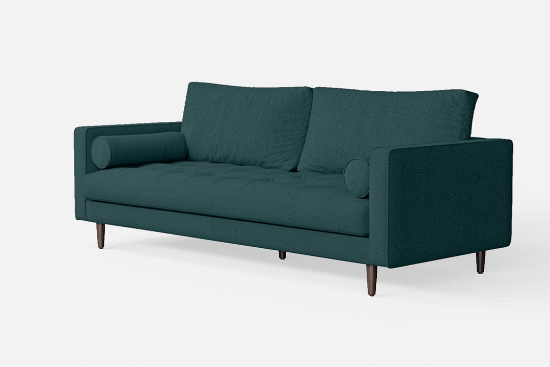 LIVELUSSO Sofa Gela 2 Seater Sofa Teal Linen Fabric