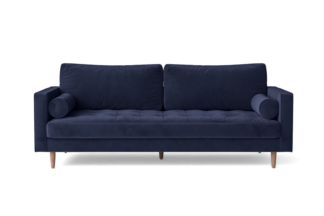 LIVELUSSO Sofa Gela 2 Seater Sofa Dark Blue Velvet