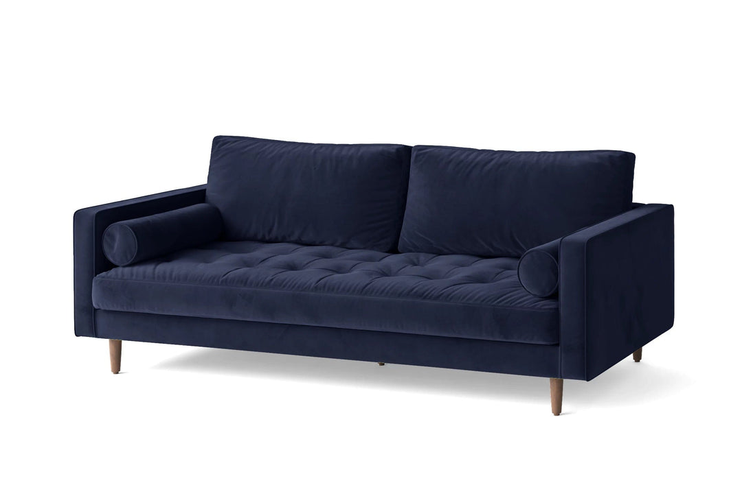 LIVELUSSO Sofa Gela 2 Seater Sofa Dark Blue Velvet