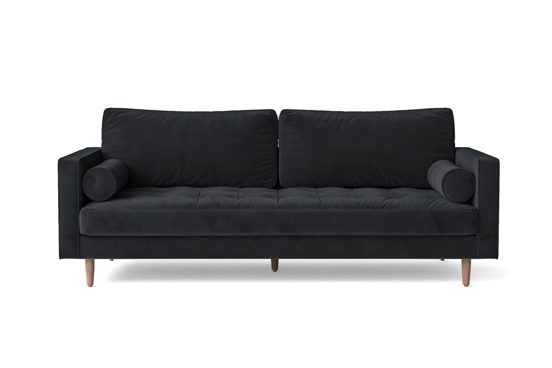 LIVELUSSO Sofa Gela 2 Seater Sofa Dark Grey Velvet