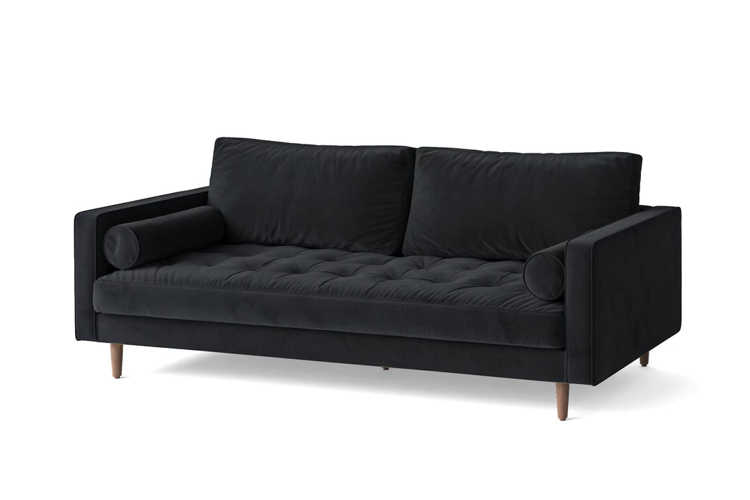 LIVELUSSO Sofa Gela 2 Seater Sofa Dark Grey Velvet