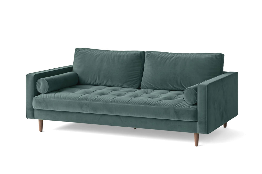 LIVELUSSO Sofa Gela 2 Seater Sofa Teal Velvet