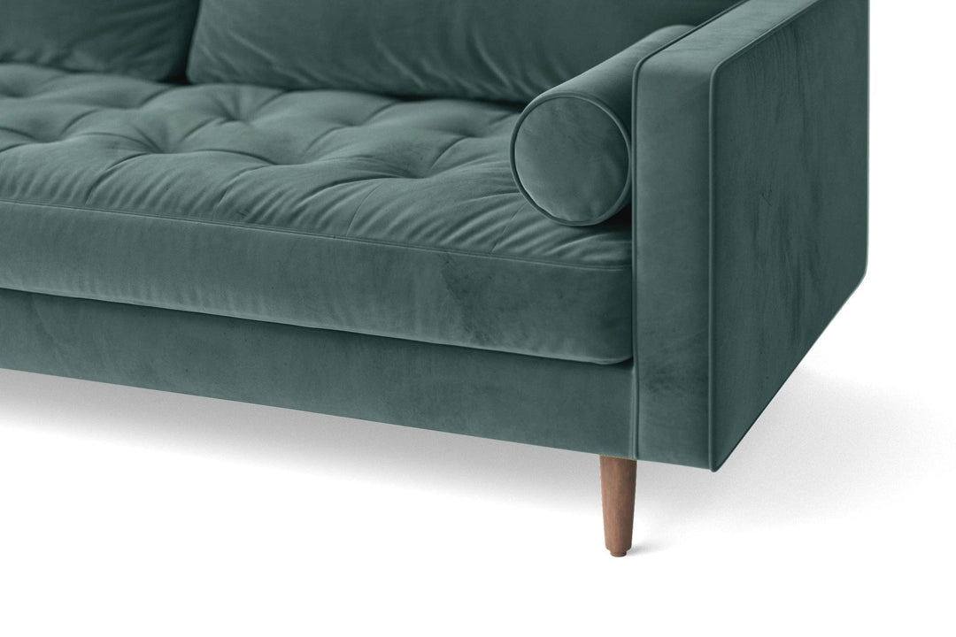 LIVELUSSO Sofa Gela 2 Seater Sofa Teal Velvet