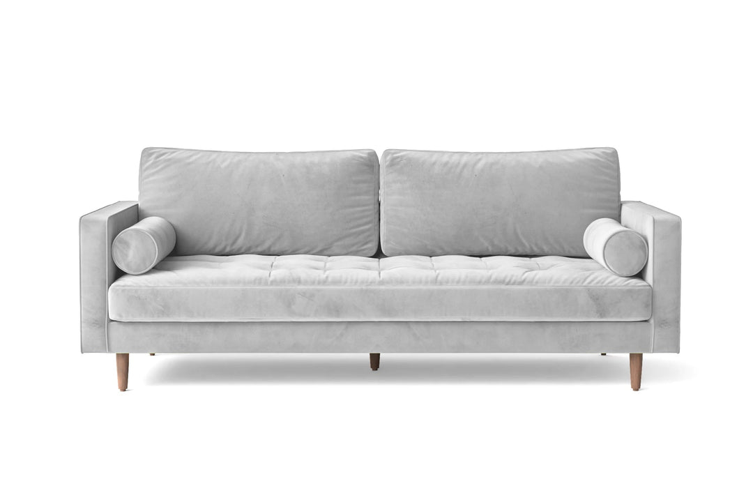 LIVELUSSO Sofa Gela 2 Seater Sofa White Velvet