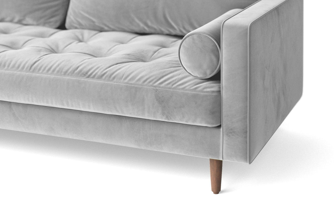 LIVELUSSO Sofa Gela 2 Seater Sofa White Velvet