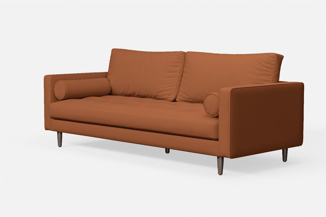 LIVELUSSO Sofa Gela 3 Seater Sofa Tan Brown Leather