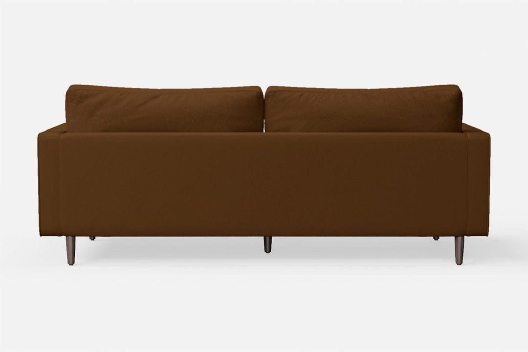 LIVELUSSO Sofa Gela 3 Seater Sofa Walnut Brown Leather