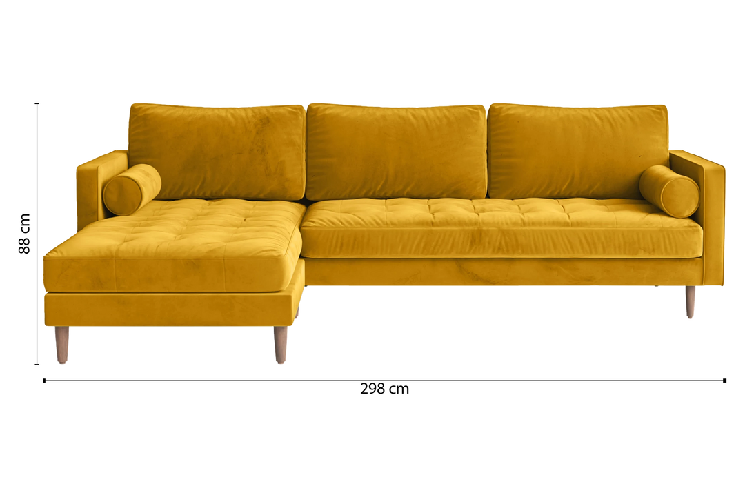 Gela-Sofa-3-Seats-Left-Hand-Facing-Chaise-Lounge-Corner-Sofa-Velvet-Yellow_Dimensions_01