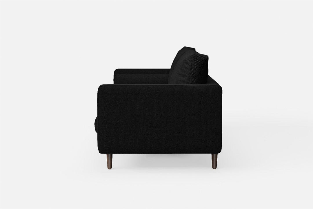 LIVELUSSO Sofa Gela 3 Seater Sofa Black Linen Fabric