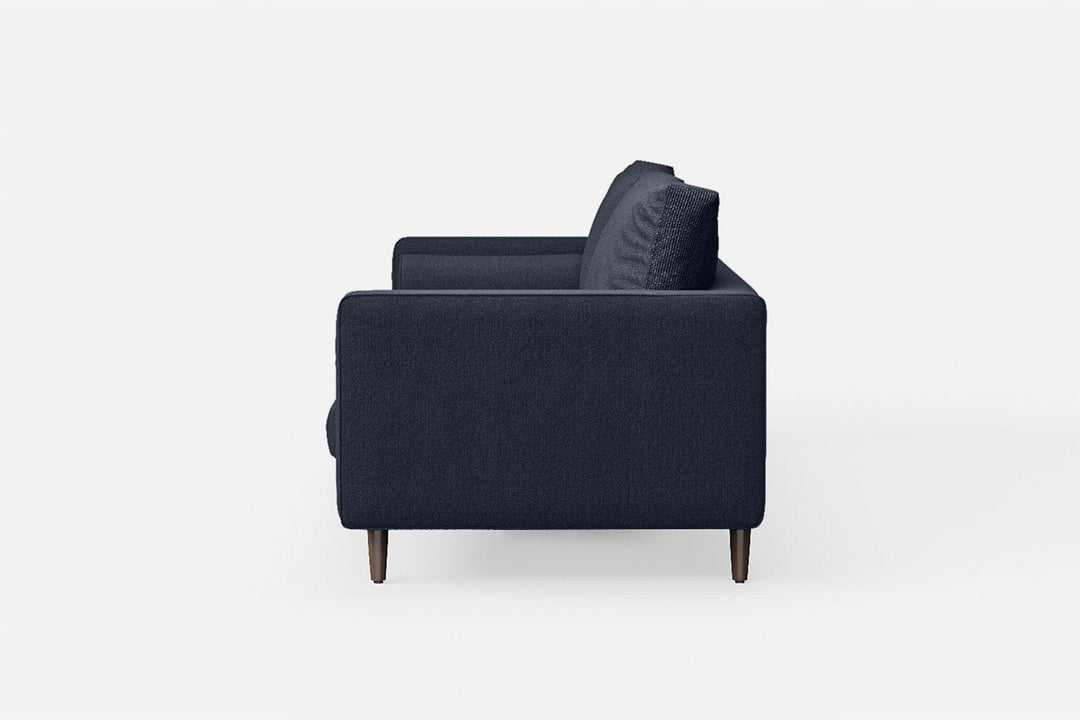 LIVELUSSO Sofa Gela 3 Seater Sofa Dark Blue Linen Fabric