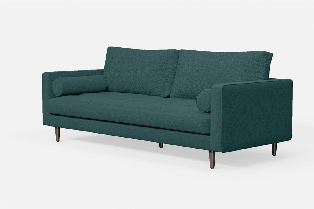 LIVELUSSO Sofa Gela 3 Seater Sofa Teal Linen Fabric