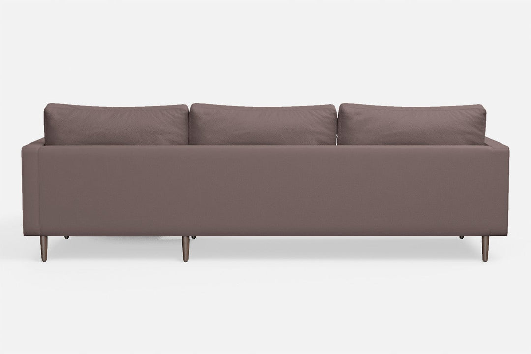 LIVELUSSO Chaise Lounge Sofa Gela 3 Seater Right Hand Facing Chaise Lounge Corner Sofa Rose Taupe Leather