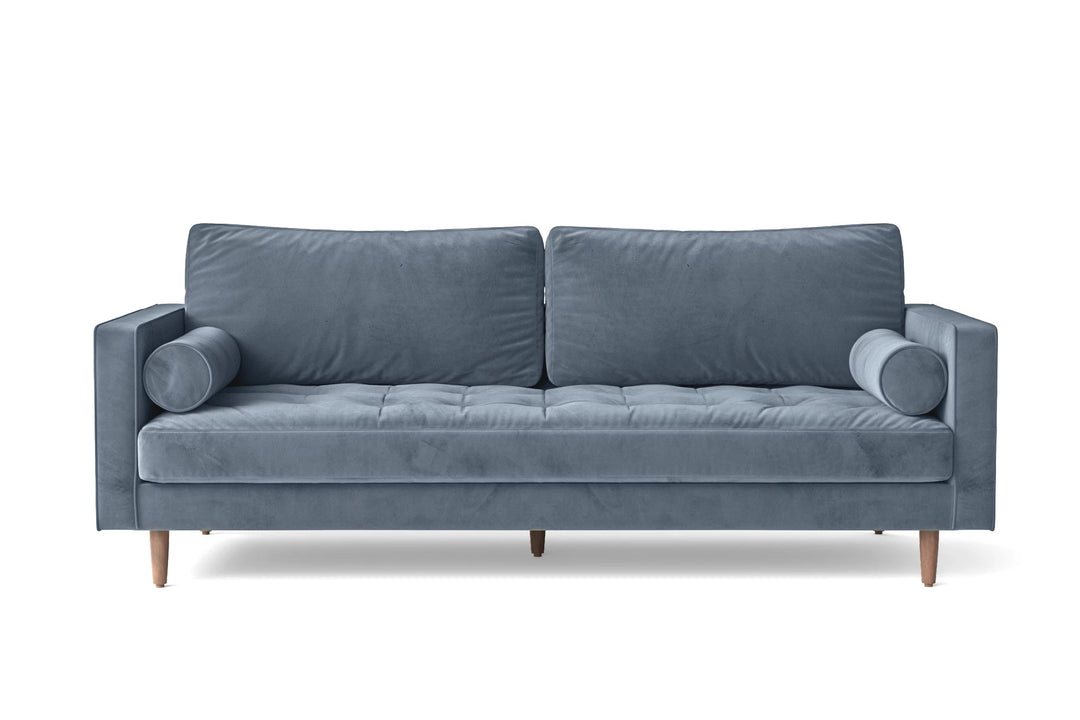 Baby blue velvet couch online