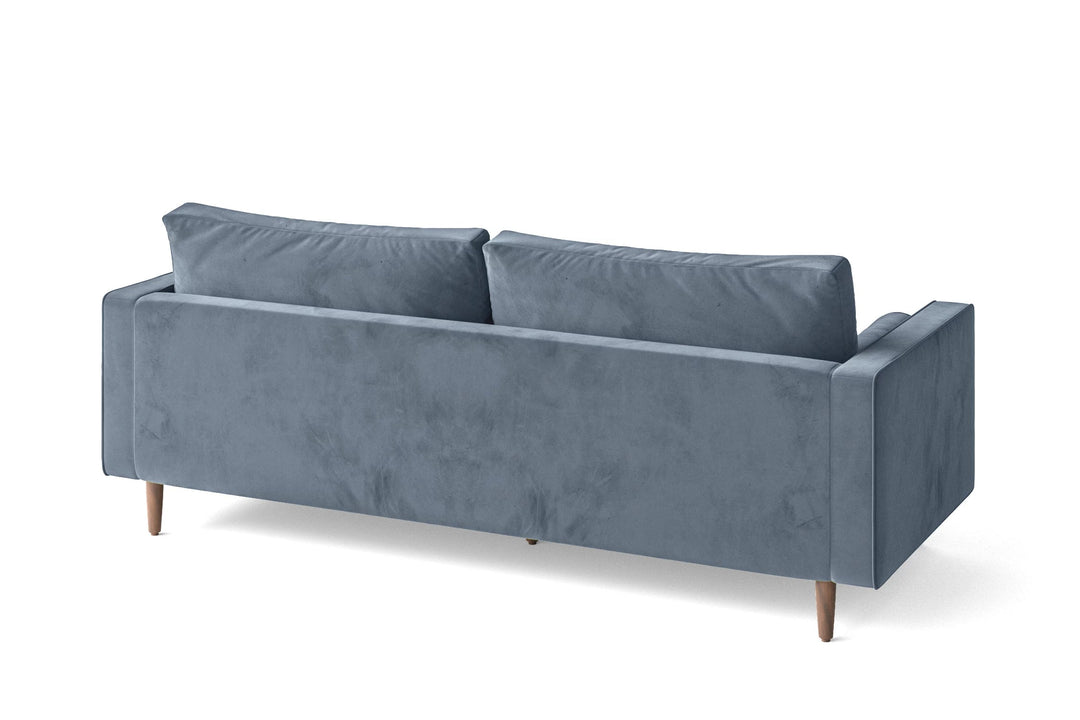 LIVELUSSO Sofa Gela 3 Seater Sofa Baby Blue Velvet