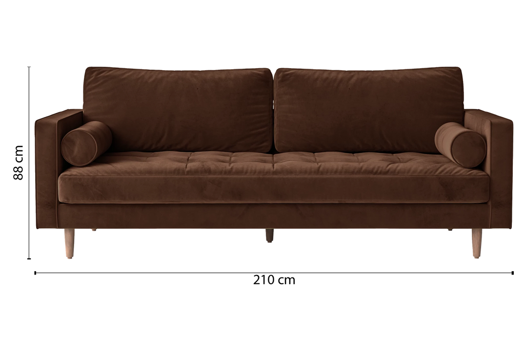 Gela-Sofa-3-Seats-Velvet-Coffee-Brown_Dimensions_01
