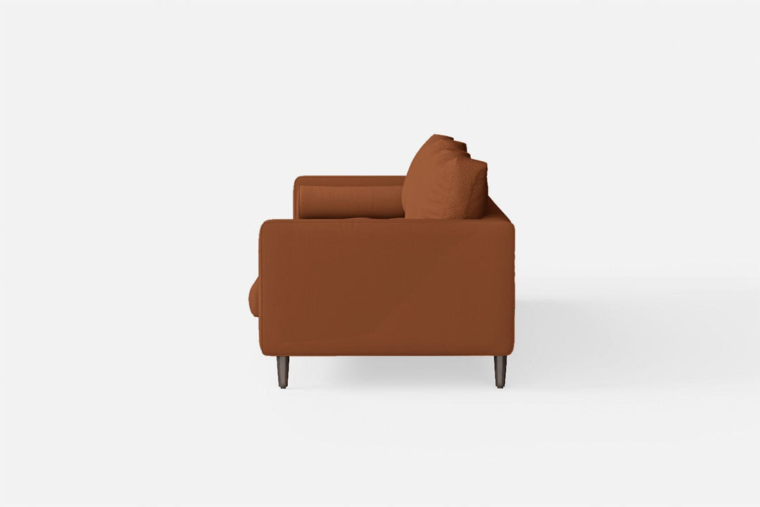 LIVELUSSO Sofa Gela 4 Seater Sofa Tan Brown Leather