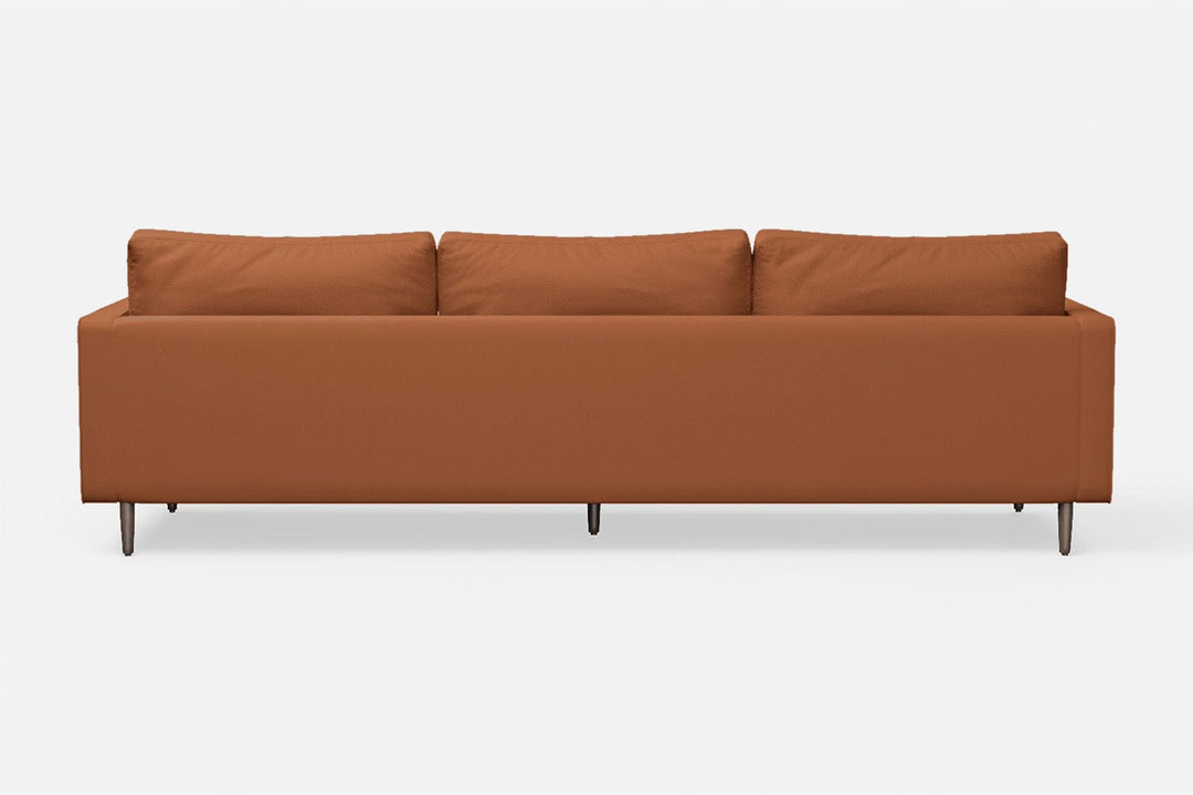 LIVELUSSO Sofa Gela 4 Seater Sofa Tan Brown Leather