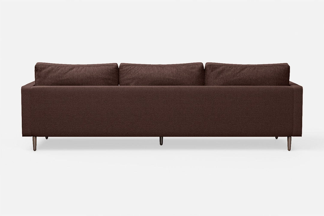 LIVELUSSO Sofa Gela 4 Seater Sofa Coffee Brown Linen Fabric