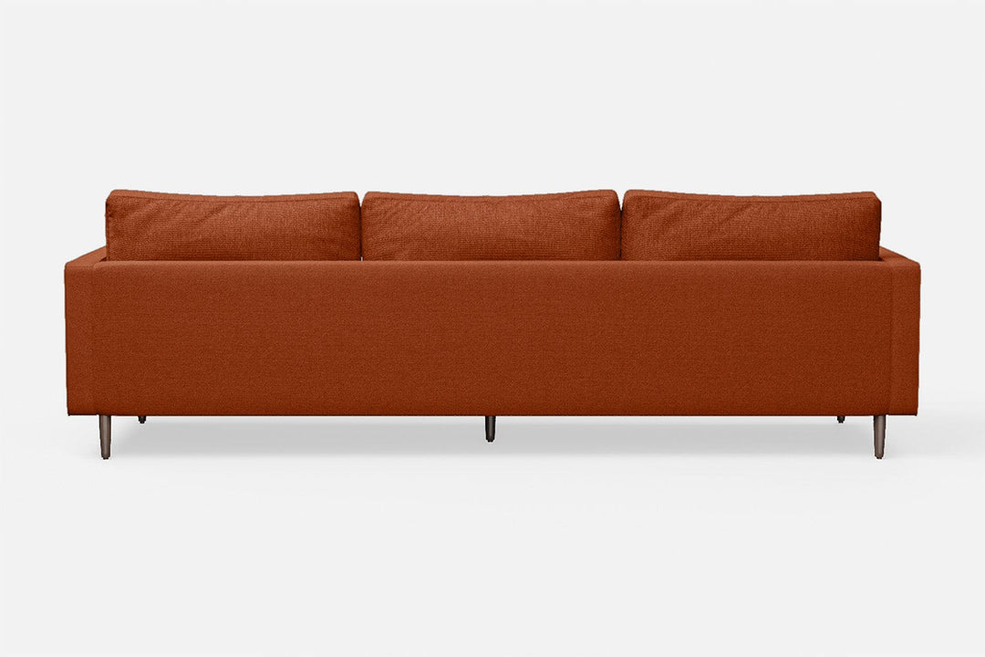 LIVELUSSO Sofa Gela 4 Seater Sofa Orange Linen Fabric