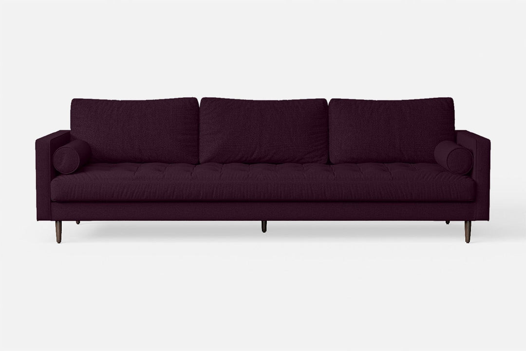 LIVELUSSO Sofa Gela 4 Seater Sofa Purple Linen Fabric