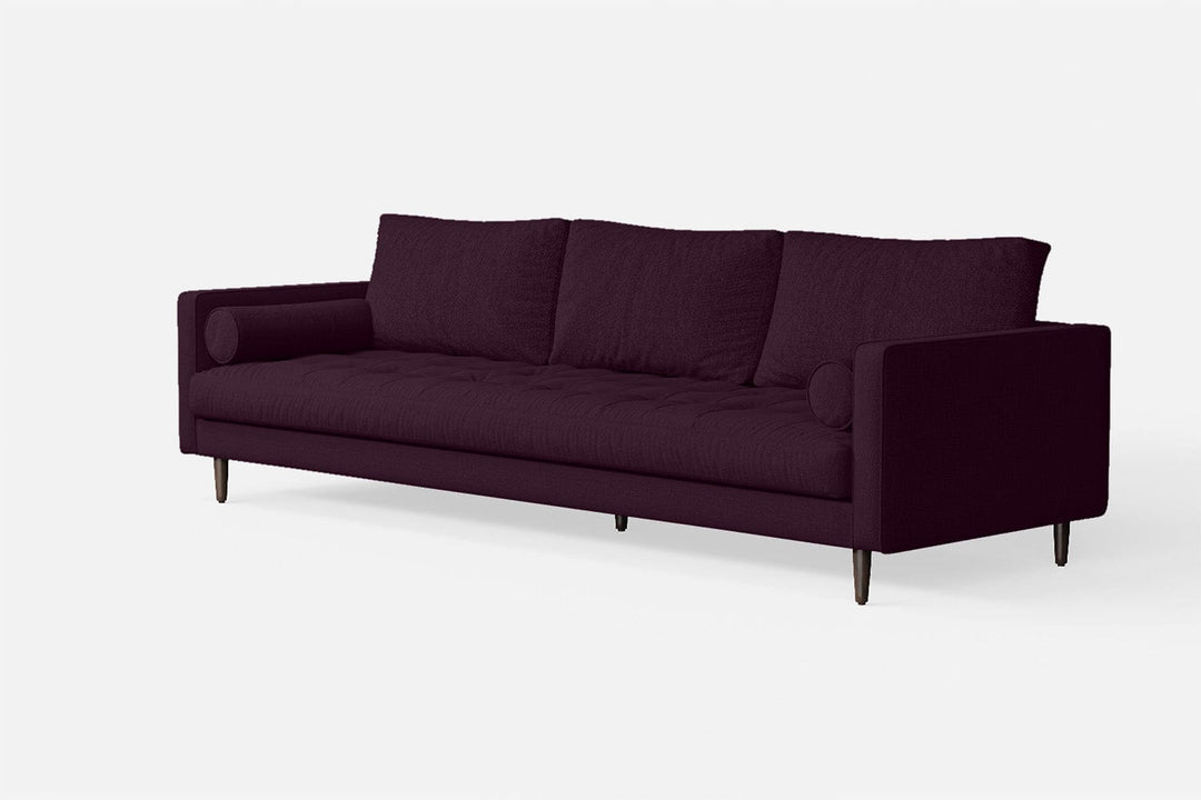 LIVELUSSO Sofa Gela 4 Seater Sofa Purple Linen Fabric