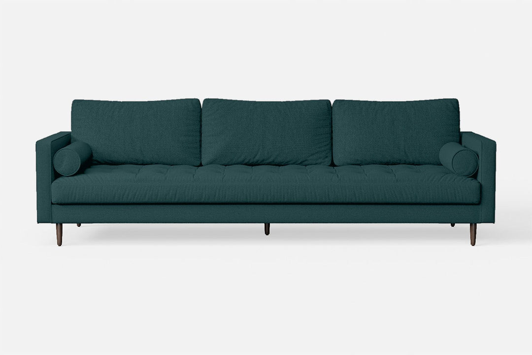 LIVELUSSO Sofa Gela 4 Seater Sofa Teal Linen Fabric