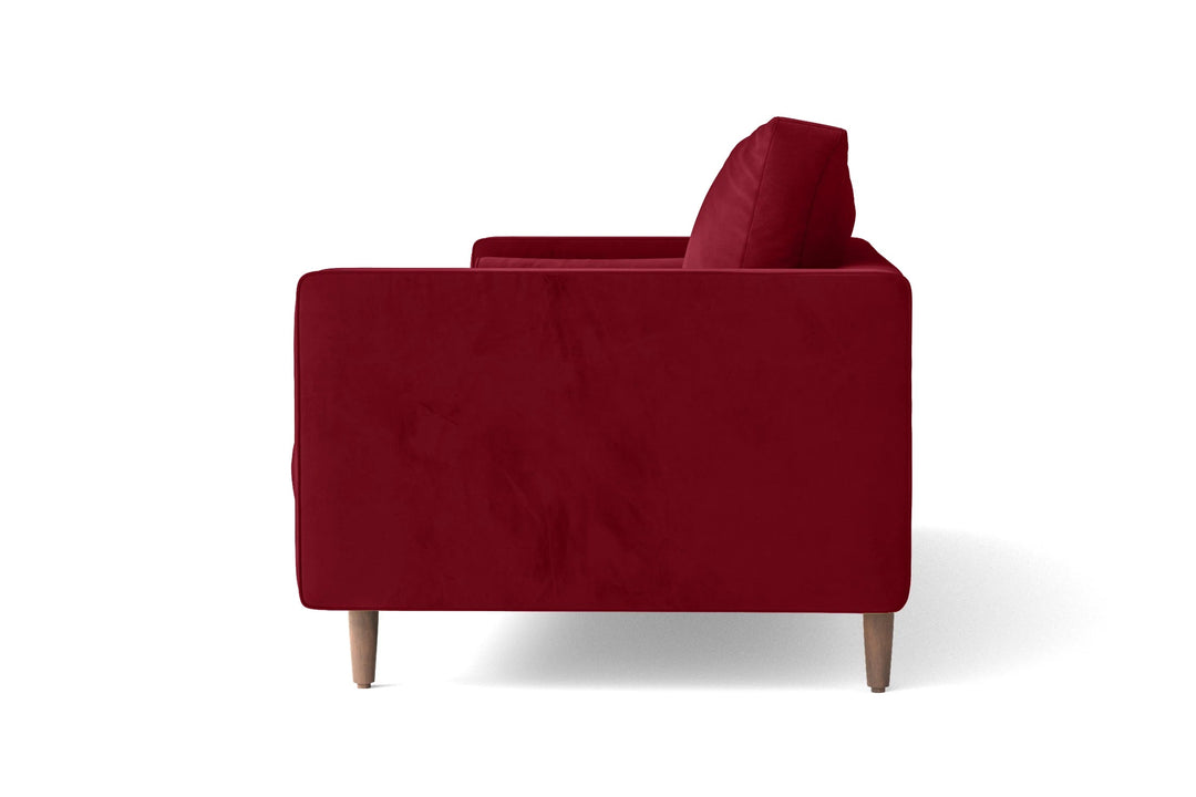 LIVELUSSO Sofa Gela 4 Seater Sofa Red Velvet