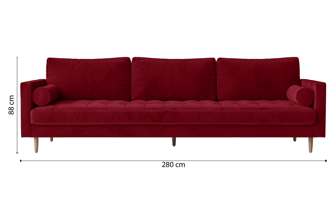Gela-Sofa-4-Seats-Velvet-Red_Dimensions_01