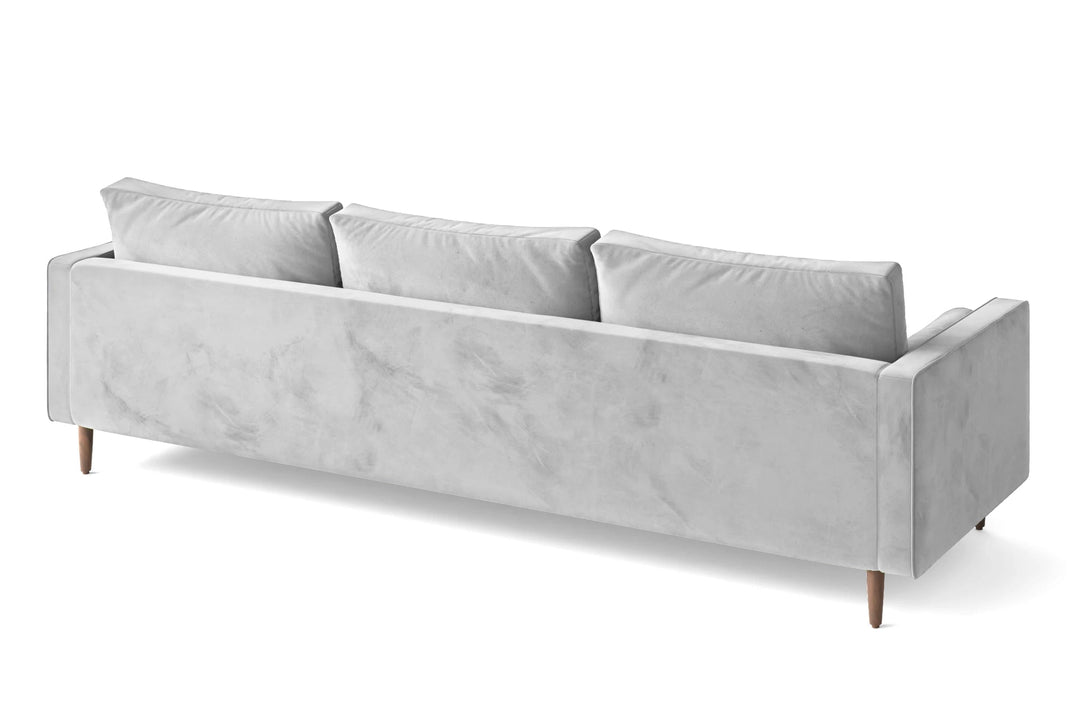 LIVELUSSO Sofa Gela 4 Seater Sofa White Velvet