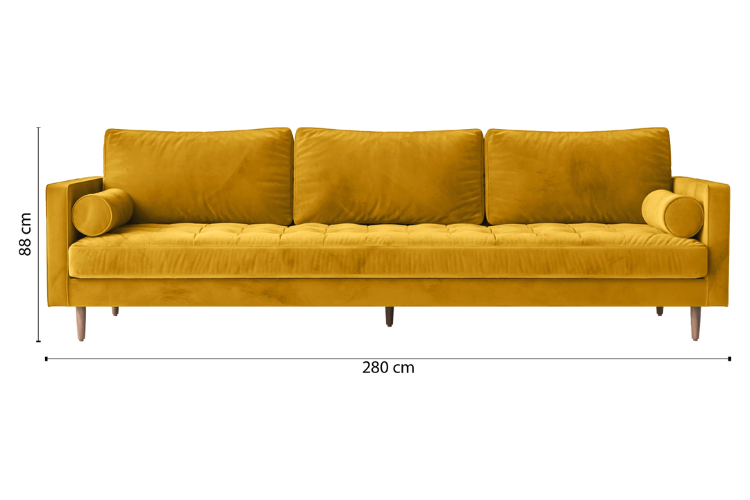 Gela-Sofa-4-Seats-Velvet-Yellow_Dimensions_01