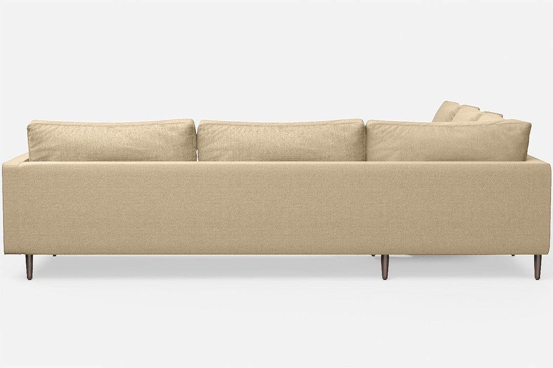 LIVELUSSO Corner Sofa Gela 5 Seater Corner Sofa Beige Linen Fabric