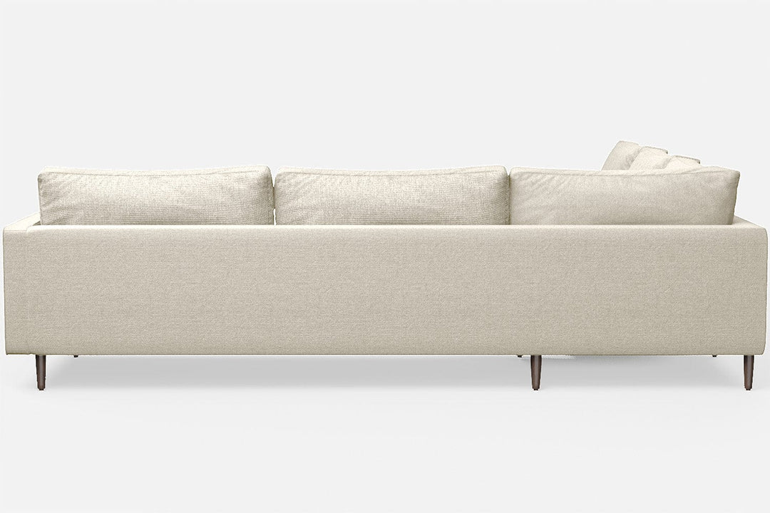 LIVELUSSO Corner Sofa Gela 5 Seater Corner Sofa Cream Linen Fabric