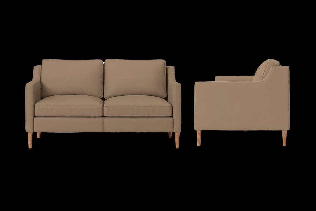 LIVELUSSO Sofa Greco 2 Seater Sofa Stone Leather