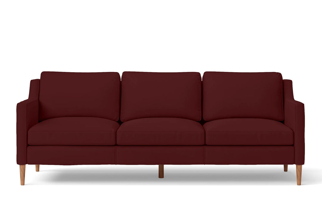 LIVELUSSO Sofa Greco 3 Seater Sofa Red Leather