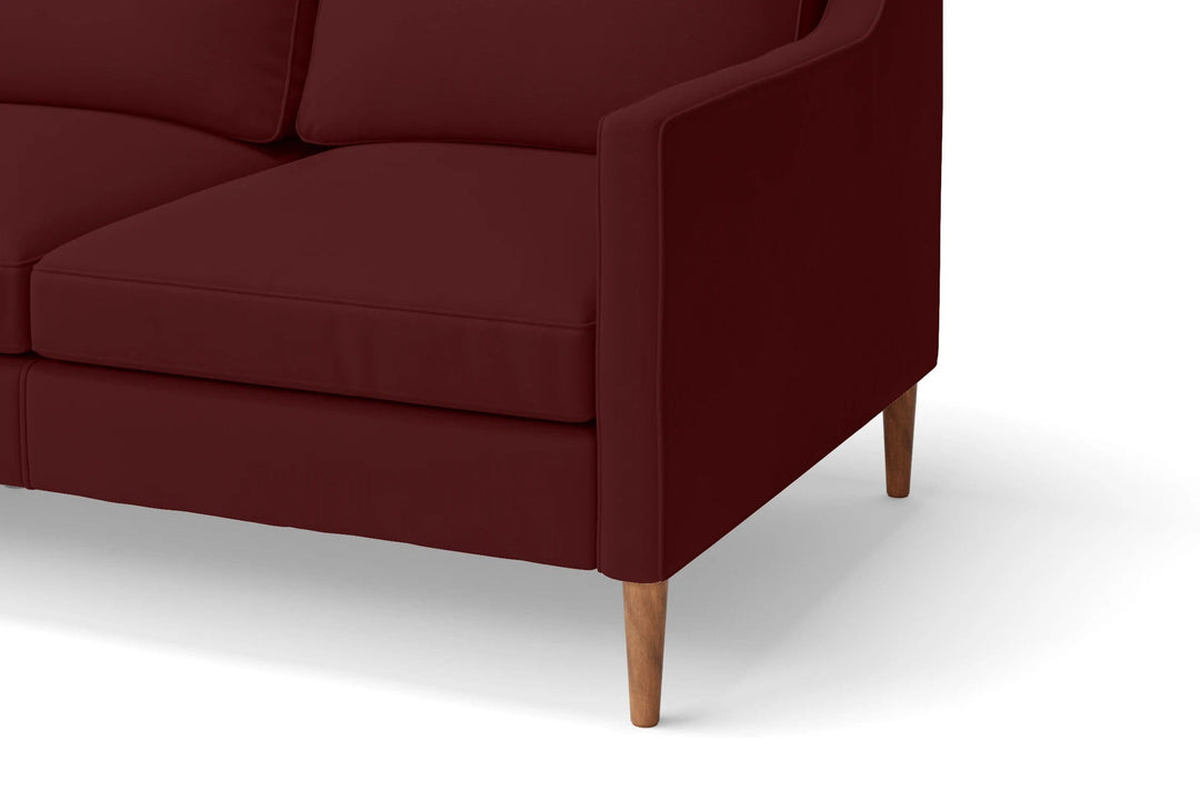 LIVELUSSO Sofa Greco 3 Seater Sofa Red Leather