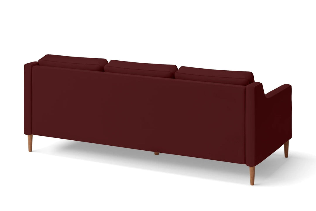 LIVELUSSO Sofa Greco 3 Seater Sofa Red Leather