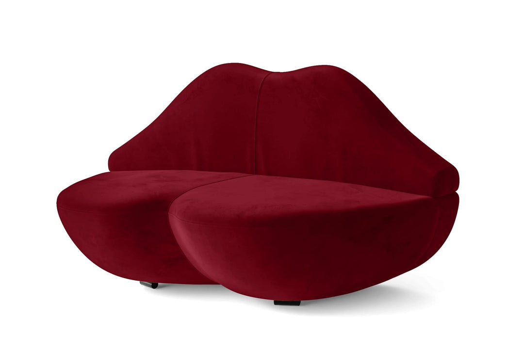 LIVELUSSO Sofa Grosseto 2 Seater Sofa Red Velvet