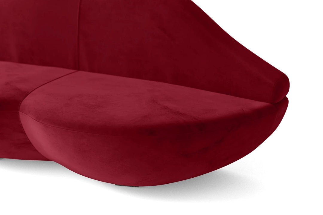 LIVELUSSO Sofa Grosseto 2 Seater Sofa Red Velvet