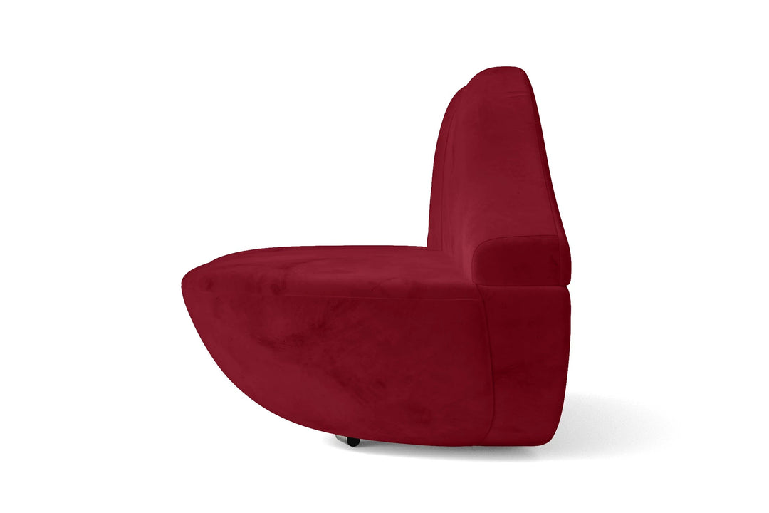 LIVELUSSO Sofa Grosseto 2 Seater Sofa Red Velvet