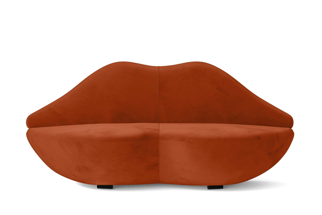 LIVELUSSO Sofa Grosseto 3 Seater Sofa Orange Velvet