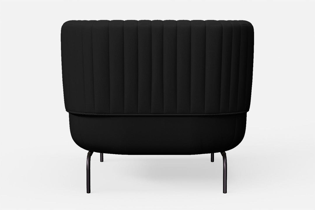 LIVELUSSO Armchair Jackson Armchair Black Leather