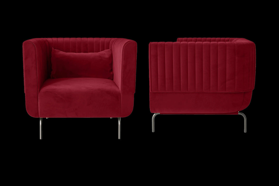 LIVELUSSO Armchair Jackson Armchair Red Velvet