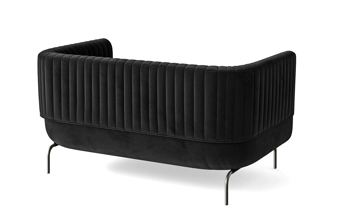 LIVELUSSO Sofa Jackson 2 Seater Sofa Black Velvet