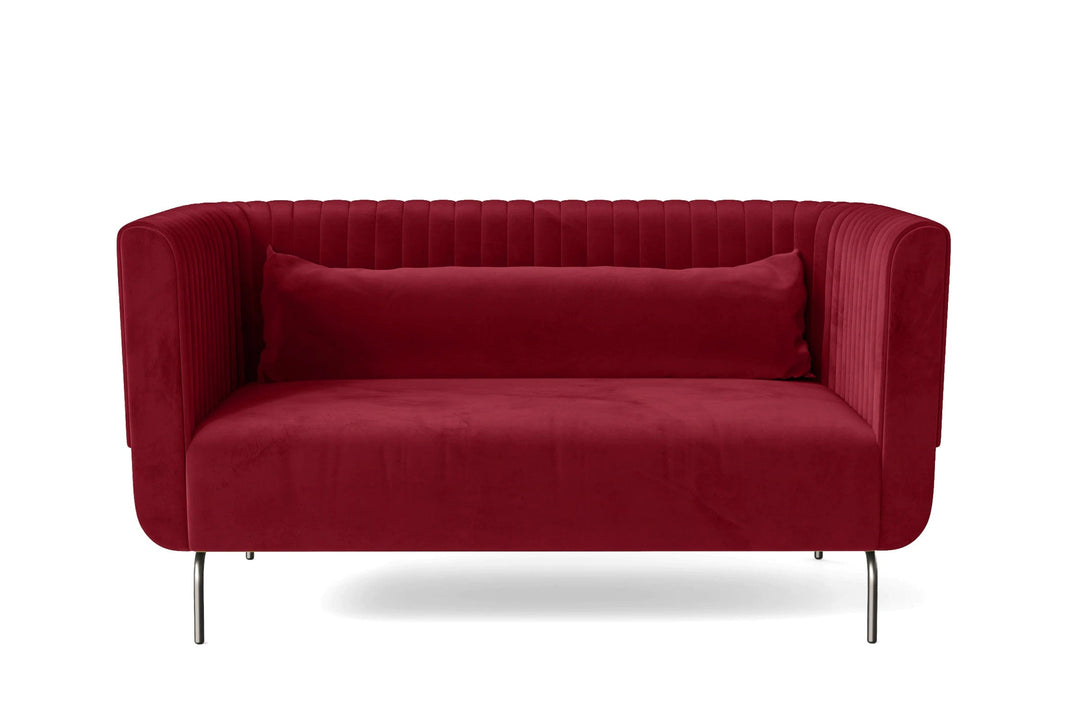 LIVELUSSO Sofa Jackson 2 Seater Sofa Red Velvet