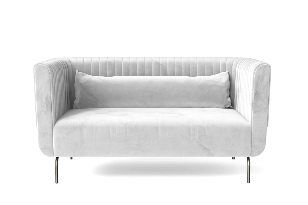 LIVELUSSO Sofa Jackson 2 Seater Sofa White Velvet