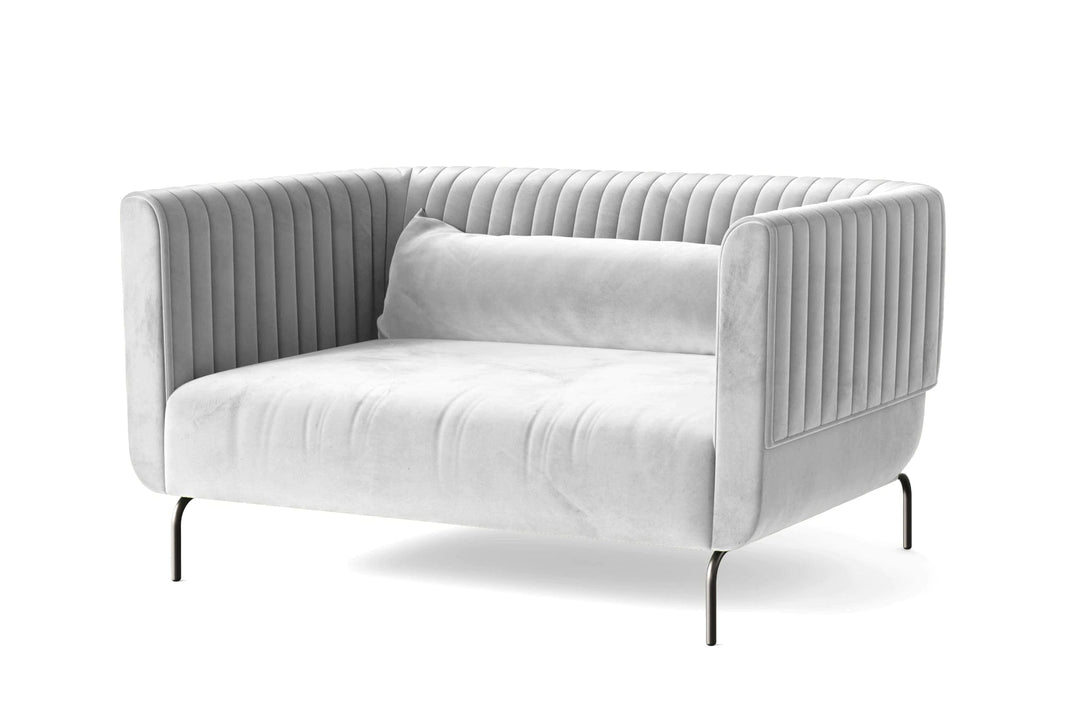 LIVELUSSO Sofa Jackson 2 Seater Sofa White Velvet